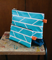 Wash Bag — Convergence - Light Blue
